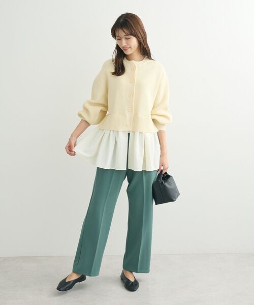 Petit fleur（プチフルール）の「・Petit Fleur タックテーパードパンツ（その他パンツ・レディース・グリーン/アイボリー/ブラック/チャコールグレー・FREE）」の19枚目の写真