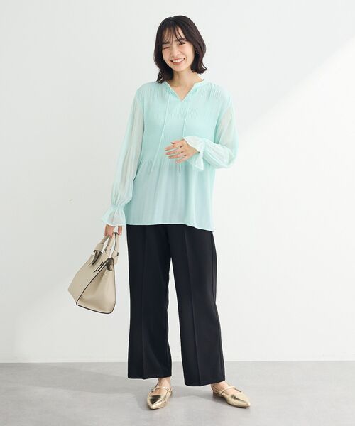 Petit fleur（プチフルール）の「・Petit Fleur タックテーパードパンツ（その他パンツ・レディース・グリーン/アイボリー/ブラック/チャコールグレー・FREE）」の20枚目の写真