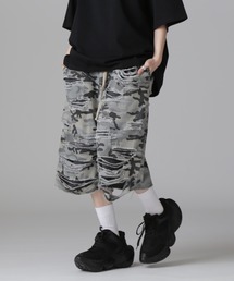 DANKE SCHON(�_���P�V�F�[��)��DankeSchon/�_���P�V�F�[��/LAYER RIPSTOP CAMO & DENIM SHORTS(���̑��p���c)