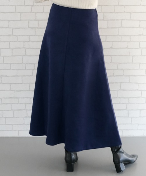 セール】スエードフレアロングスカート（スカート）｜aquagarage