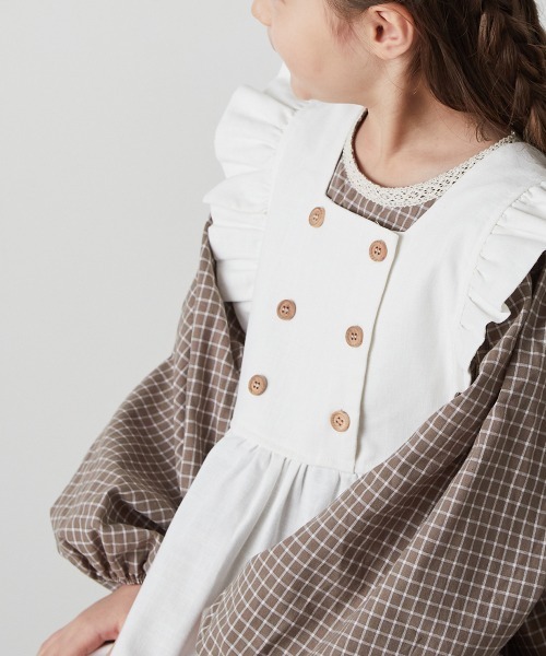 セール】前後2WAYサイドスリットエプロンワンピース（ワンピース