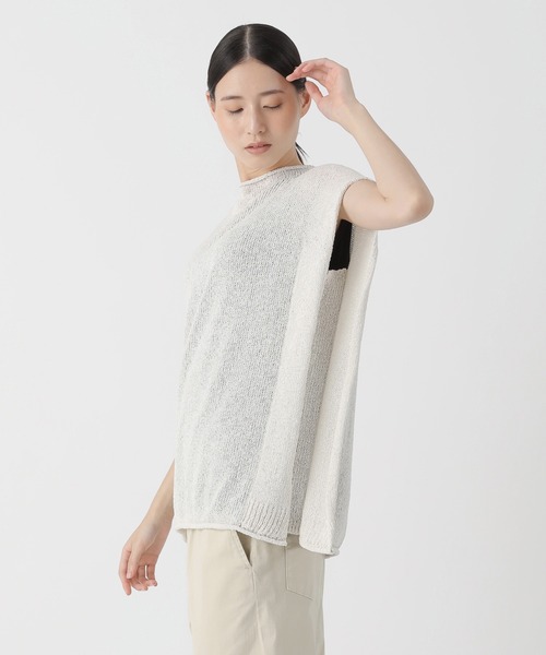 Plantation（プランテーション）の「ROUGH PAPER / ニットベスト / (O)（ベスト・レディース・オフホワイト/イエロー/ダークグレー・M size/L size）」の6枚目の写真