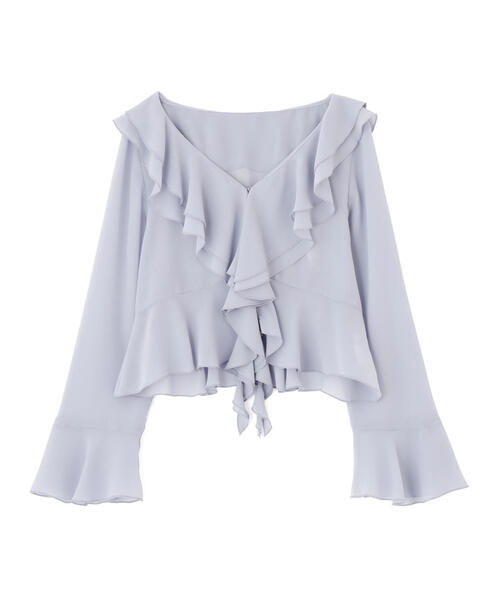 PROPORTION BODY DRESSING（プロポーションボディドレッシング）の「ラッフルシフォン / 1215110300（シャツ/ブラウス・レディース・ホワイト/ピンク/ブルー・SMALL/MEDIUM）」の6枚目の写真