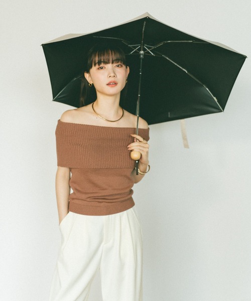 新品未使用✨ サンバリア　SUNBARRIER バイカラー　折りたたみ　日傘 ポーチ付きバイカラーロゴ折りたたみ日傘/晴雨兼用/完全遮光/UV
