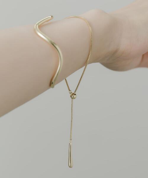 SMELLY（スメリー）の「チェーン2セットブレスレットバングル（バングル/リストバンド・レディース・ゴールド・-）」の3枚目の写真