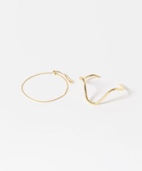 SMELLY（スメリー）の「チェーン2セットブレスレットバングル（バングル/リストバンド・レディース・ゴールド・-）」の8枚目の写真