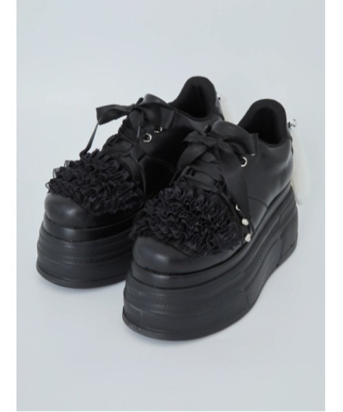 Jamie エーエヌケー（ジェイミーエーエヌケー）の「ネコちゃんスニーカー（スニーカー・レディース・ブラック・M/L）」の11枚目の写真