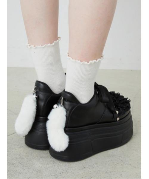 Jamie エーエヌケー（ジェイミーエーエヌケー）の「ネコちゃんスニーカー（スニーカー・レディース・ブラック・M/L）」の13枚目の写真