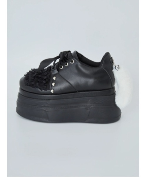 Jamie エーエヌケー（ジェイミーエーエヌケー）の「ネコちゃんスニーカー（スニーカー・レディース・ブラック・M/L）」の16枚目の写真