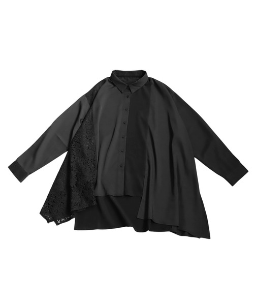 antiqua（アンティカ）の「レース切り替えシャツ（シャツ/ブラウス・レディース・ブラック・ONESIZE）」の11枚目の写真
