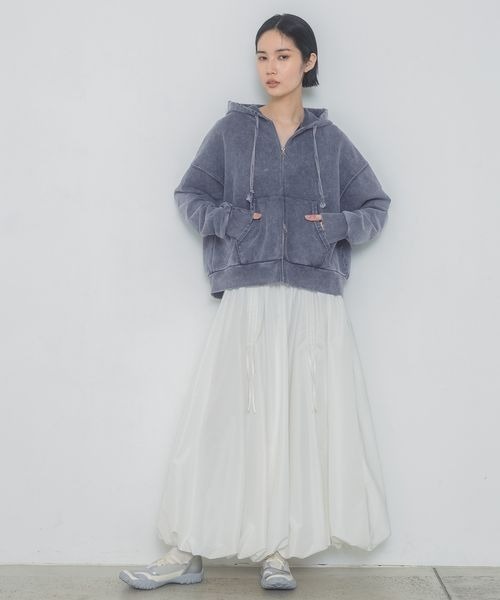 JEANASIS(ジーナシス)の「ドロストバルーンロングスカート/322629(スカート・レディース・ブラック/ホワイト・FREE)」の18枚目の写真