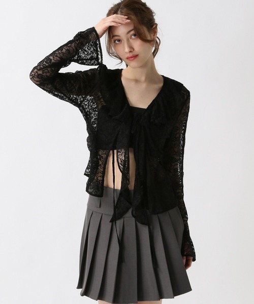 FOREVER 21（フォーエバー トゥエンティーワン）の「【2025SS】レースフリルブラウス（シャツ/ブラウス・レディース・ブラック/ピンク/ナチュラル・FREE）」の21枚目の写真