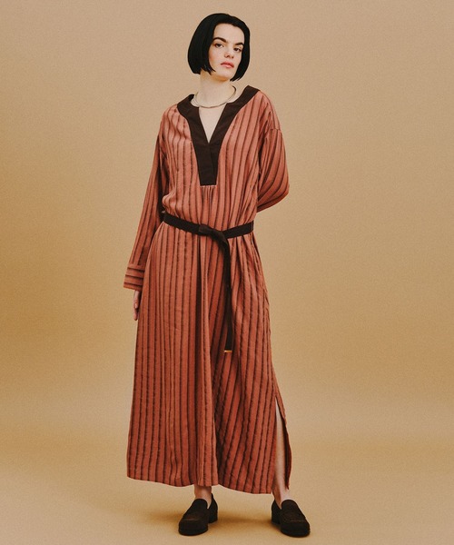 AMERICAN RAG CIE(アメリカンラグシー)の「【AMERICAN RAG CIE】ストライプワンピース(WOMEN)(ワンピース・レディース・ナチュラル/オレンジ・FREE)」の12枚目の写真