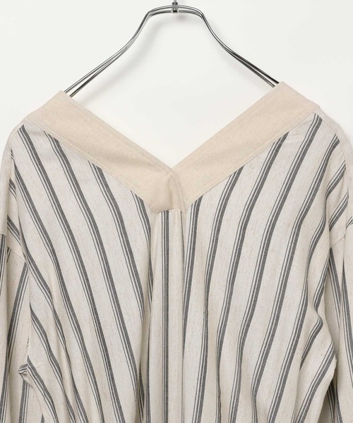 AMERICAN RAG CIE(アメリカンラグシー)の「【AMERICAN RAG CIE】ストライプワンピース(WOMEN)(ワンピース・レディース・ナチュラル/オレンジ・FREE)」の8枚目の写真