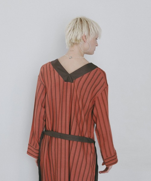 AMERICAN RAG CIE（アメリカンラグシー）の「【AMERICAN RAG CIE】ストライプワンピース（WOMEN)（ワンピース・レディース・オレンジ/ナチュラル・FREE）」の20枚目の写真