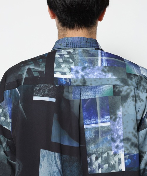 HARE(ハレ)の「【WEB限定】マルチマテリアルパターンシャツ(HARE)(シャツ/ブラウス・メンズ・ブラック系その他/グリーン系その他/ブルー系その他/ホワイト系その他/ホワイト系その他2/ホワイト系その他3/パープル系その他/ブルー系その他2・MEDIUM/LARGE/SMALL)」の16枚目の写真