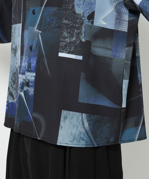 HARE(ハレ)の「【WEB限定】マルチマテリアルパターンシャツ(HARE)(シャツ/ブラウス・メンズ・ブラック系その他/グリーン系その他/ブルー系その他/ホワイト系その他/ホワイト系その他2/ホワイト系その他3/パープル系その他/ブルー系その他2・MEDIUM/LARGE/SMALL)」の18枚目の写真