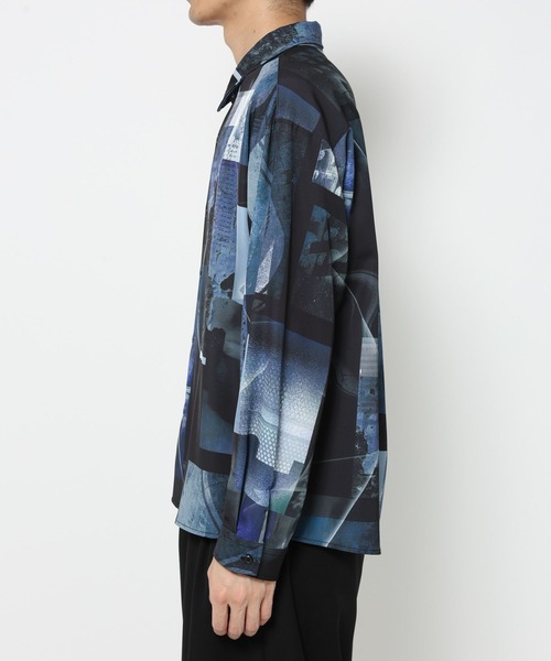 HARE(ハレ)の「【WEB限定】マルチマテリアルパターンシャツ(HARE)(シャツ/ブラウス・メンズ・ブラック系その他/グリーン系その他/ブルー系その他/ホワイト系その他/ホワイト系その他2/ホワイト系その他3/パープル系その他/ブルー系その他2・MEDIUM/LARGE/SMALL)」の13枚目の写真