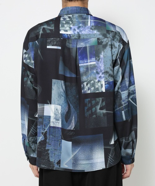 HARE(ハレ)の「【WEB限定】マルチマテリアルパターンシャツ(HARE)(シャツ/ブラウス・メンズ・ブラック系その他/グリーン系その他/ブルー系その他/ホワイト系その他/ホワイト系その他2/ホワイト系その他3/パープル系その他/ブルー系その他2・MEDIUM/LARGE/SMALL)」の14枚目の写真