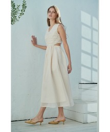 Cello Cut-our Dress シアーシャーリングタックドレス