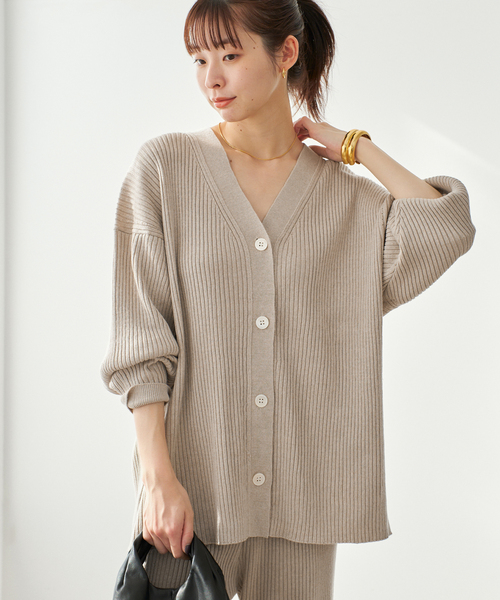セール】jazz linen rib カーディガン（カーディガン/ボレロ）｜Plage