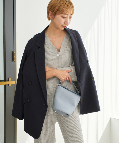 plage（プラージュ）の「jazz linen rib カーディガン（カーディガン/ボレロ・レディース・ベージュ/グレー/ブラウン・FREE）」の12枚目の写真