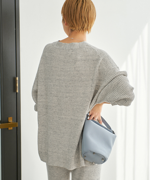 plage（プラージュ）の「jazz linen rib カーディガン（カーディガン/ボレロ・レディース・ベージュ/グレー/ブラウン・FREE）」の16枚目の写真