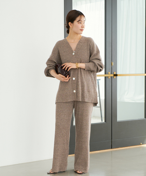 plage（プラージュ）の「jazz linen rib カーディガン（カーディガン/ボレロ・レディース・ベージュ/グレー/ブラウン・FREE）」の17枚目の写真