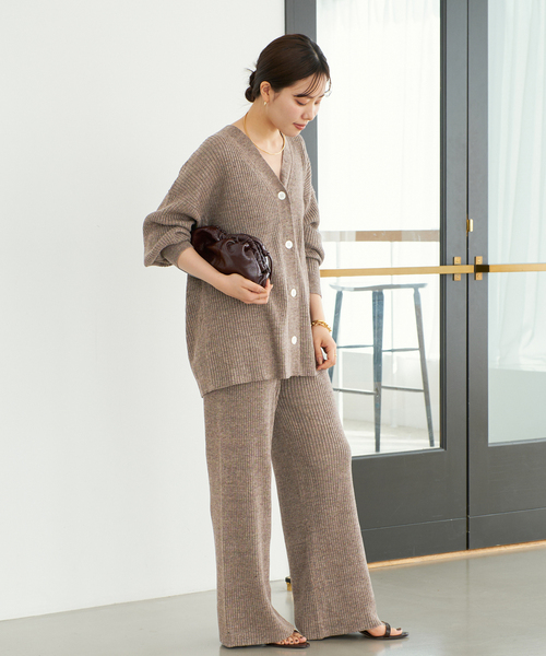 plage（プラージュ）の「jazz linen rib カーディガン（カーディガン/ボレロ・レディース・ベージュ/グレー/ブラウン・FREE）」の19枚目の写真