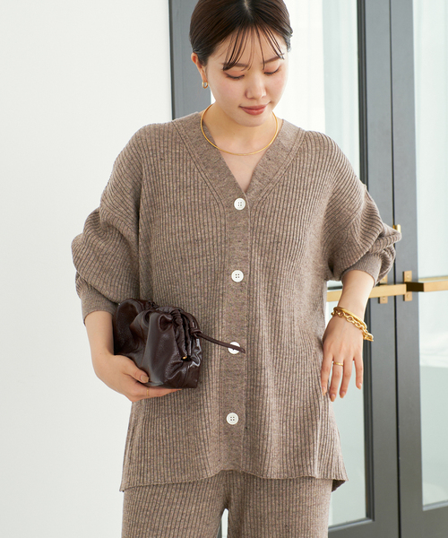 plage（プラージュ）の「jazz linen rib カーディガン（カーディガン/ボレロ・レディース・ベージュ/グレー/ブラウン・FREE）」の21枚目の写真