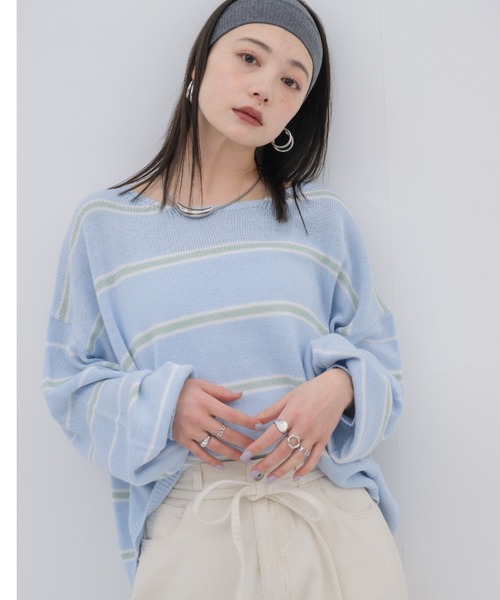 kivi（キヴィ）の「multi border knit PO（ニット/セーター）」 - WEAR