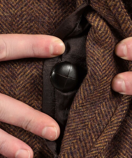 【定番！必須！】デペトリロ製　エリコフォルミコラ　コート ERRICO FORMICOLA ウールナイロン バルカラー ベルテッドコート