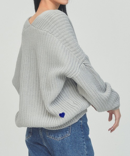 BLUE×PALANG(ブルーパラン)の「【ZOZOTOWN限定カラー】BIG CARDIGAN(カーディガン/ボレロ・レディース・ブルー/アイボリー/グレー/ブラック・FREE)」の3枚目の写真