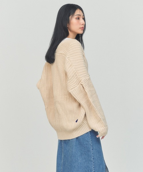 BLUE×PALANG(ブルーパラン)の「【ZOZOTOWN限定カラー】BIG CARDIGAN(カーディガン/ボレロ・レディース・ブルー/アイボリー/グレー/ブラック・FREE)」の9枚目の写真
