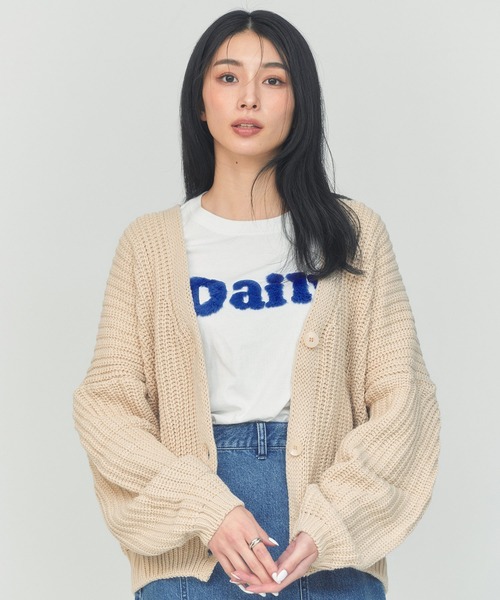 BLUE×PALANG(ブルーパラン)の「【ZOZOTOWN限定カラー】BIG CARDIGAN(カーディガン/ボレロ・レディース・ブルー/アイボリー/グレー/ブラック・FREE)」の7枚目の写真