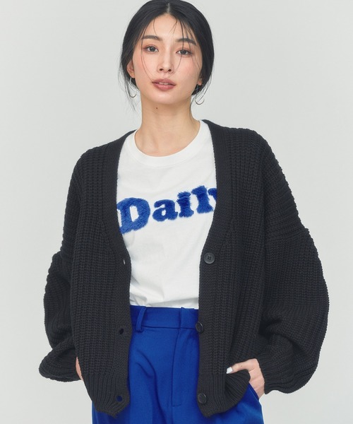 BLUE×PALANG(ブルーパラン)の「【ZOZOTOWN限定カラー】BIG CARDIGAN(カーディガン/ボレロ・レディース・ブルー/アイボリー/グレー/ブラック・FREE)」の12枚目の写真