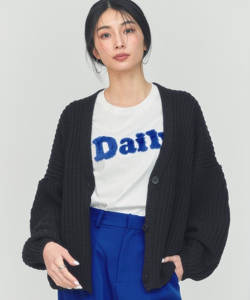 BLUE×PALANG(ブルーパラン)の「【ZOZOTOWN限定カラー】BIG CARDIGAN(カーディガン/ボレロ・レディース・ブルー/アイボリー/グレー/ブラック・FREE)」の13枚目の写真