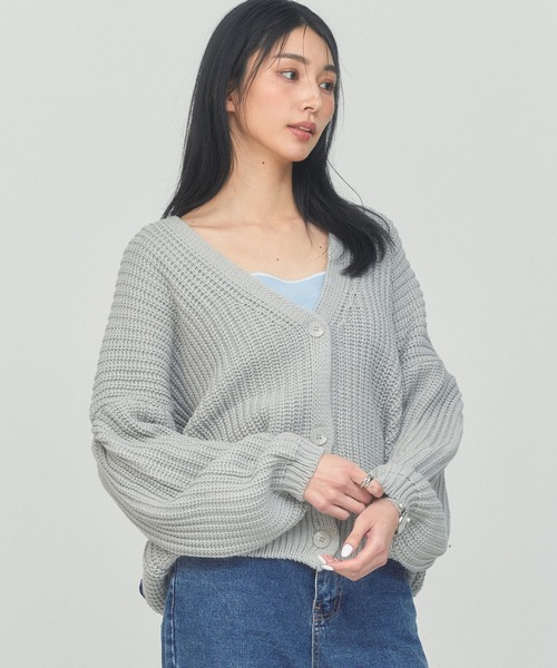 BLUE×PALANG(ブルーパラン)の「【ZOZOTOWN限定カラー】BIG CARDIGAN(カーディガン/ボレロ・レディース・ブルー/アイボリー/グレー/ブラック・FREE)」の20枚目の写真