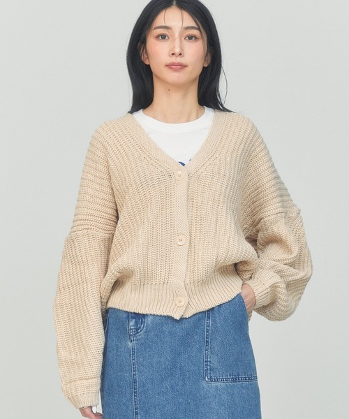 BLUE×PALANG(ブルーパラン)の「【ZOZOTOWN限定カラー】BIG CARDIGAN(カーディガン/ボレロ・レディース・ブルー/アイボリー/グレー/ブラック・FREE)」の5枚目の写真