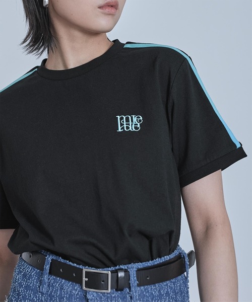 miette（ミエット）の「ロゴ刺繍ラインTシャツ（Tシャツ/カットソー・レディース・ホワイト系その他/ブラック/グレイッシュベージュ/ホワイト系その他2/チャコールグレー・FREE）」の21枚目の写真
