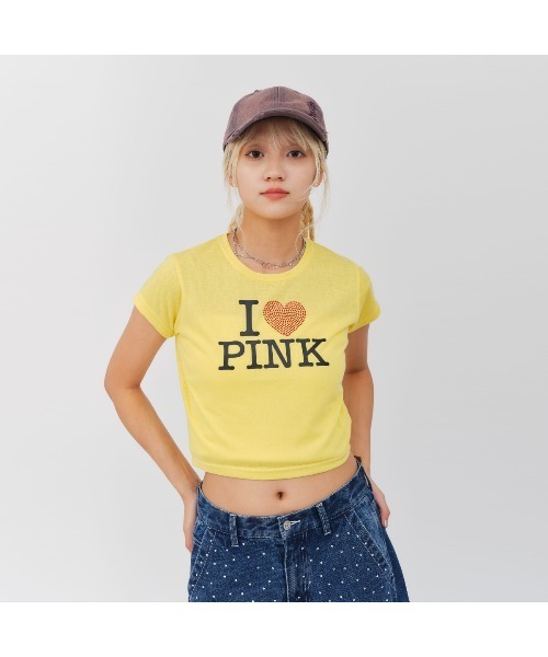 tシャツ atmos pink I LOVE PINK T-shirt / アトモス ピンク アイ ラブ ピンク ティシャツ レディース atmos pink I LOVE PINK T-shirt / アトモス ピンク アイ ラブ