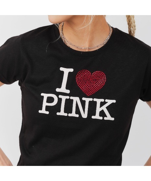 atmos pink（アトモスピンク）の「atmos pink I LOVE PINK T-shirt / アトモス ピンク アイ ラブ ピンク ティシャツ（Tシャツ/カットソー・レディース・イエロー/ブラック/ピンク/ホワイト・M/S）」の21枚目の写真