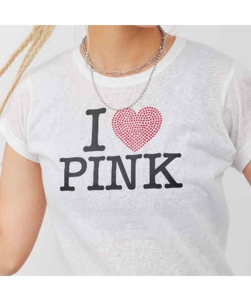 tシャツ atmos pink I LOVE PINK T-shirt / アトモス ピンク アイ ラブ ピンク ティシャツ レディース atmos pink I LOVE PINK T-shirt / アトモス ピンク アイ ラブ
