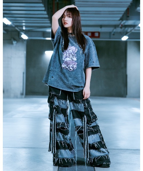 TRAVAS TOKYO/トラバス トーキョー』イラストプリント加工T