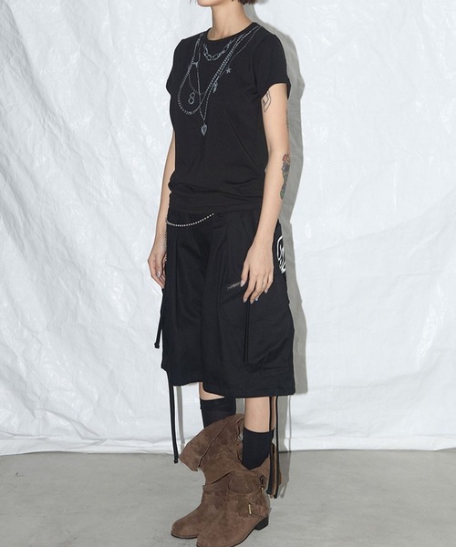 FANCY CLUB(ファンシークラブ)の「【再入荷】FANCY CLUB/NECKLACE T(Tシャツ/カットソー・レディース・ブラック/ホワイト・FREE)」の4枚目の写真