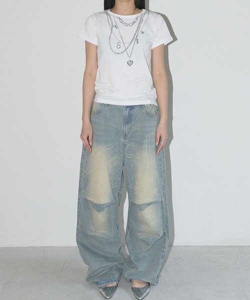 FANCY CLUB(ファンシークラブ)の「【再入荷】FANCY CLUB/NECKLACE T(Tシャツ/カットソー・レディース・ブラック/ホワイト・FREE)」の9枚目の写真