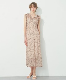 ラメストライプブーケワンピース（ワンピース）｜ME COUTURE