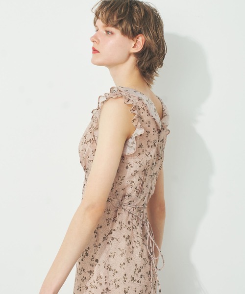 ME COUTURE(ミークチュール)の「ラメドットフルールドレス(ワンピース・レディース・ベージュ/ベビーピンク・FREE)」の9枚目の写真