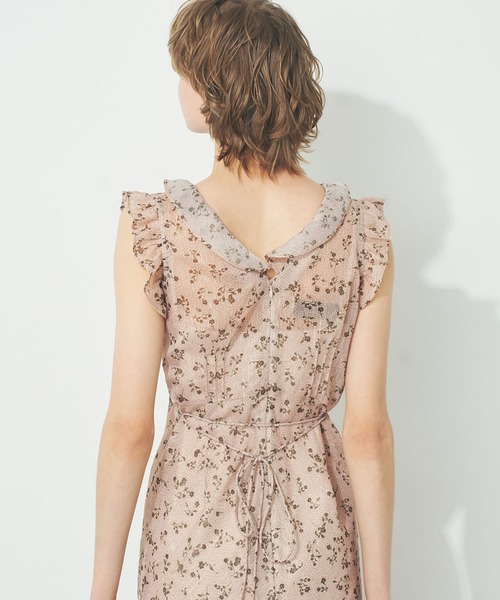 ME COUTURE(ミークチュール)の「ラメドットフルールドレス(ワンピース・レディース・ベージュ/ベビーピンク・FREE)」の10枚目の写真