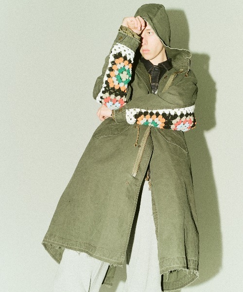 DISCOVERED 3 WAY CROCHET SLEEVE MOD'S COAT